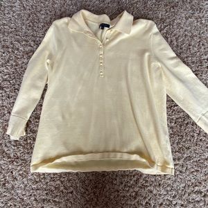 Anne Klein Yellow Collared Shirt